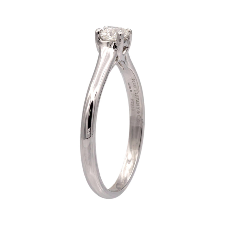 Tiffany & Co. Platinum Lucida Cut Diamond Engagement Ring .32ct. I VS2