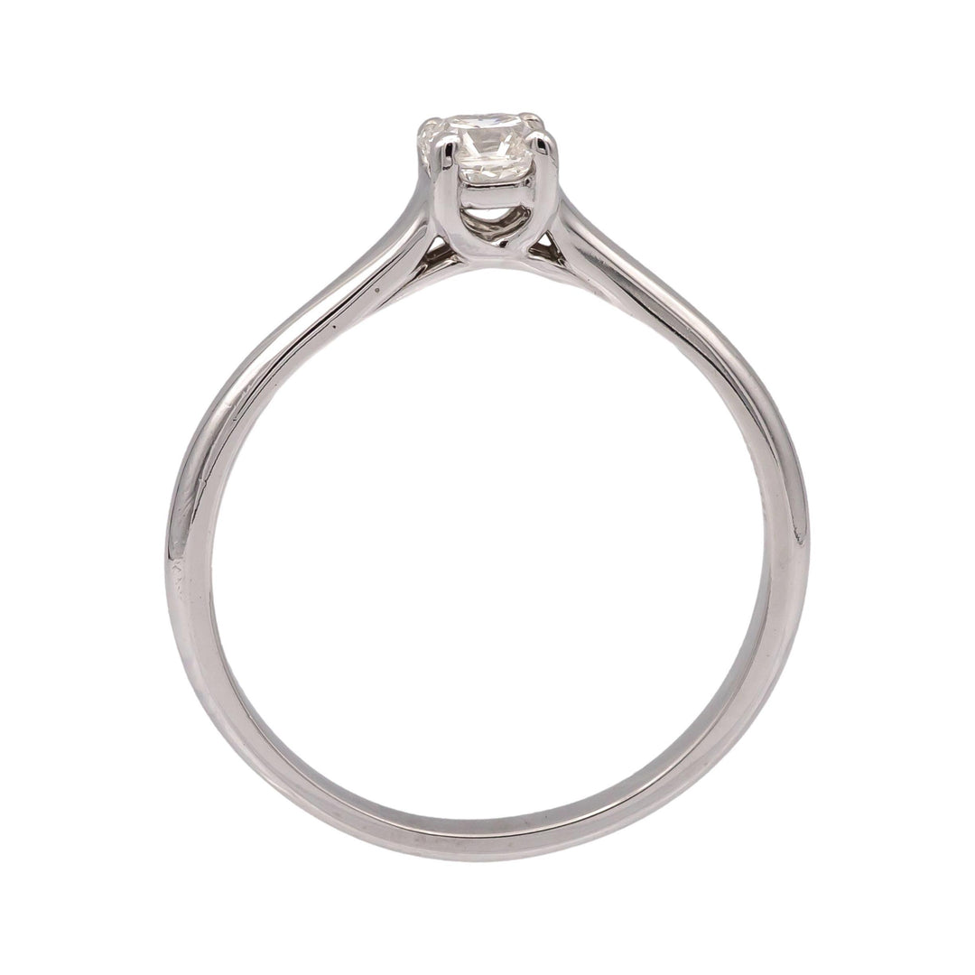Tiffany & Co. Platinum Lucida Cut Diamond Engagement Ring .32ct. I VS2