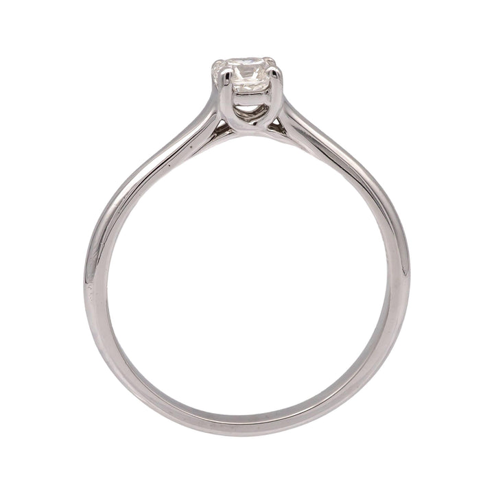 Tiffany & Co. Platinum Lucida Cut Diamond Engagement Ring .32ct. I VS2