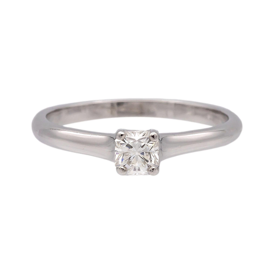 Tiffany & Co. Platinum Lucida Cut Diamond Engagement Ring .32ct. I VS2