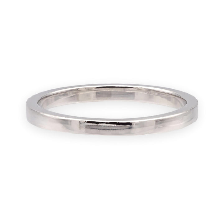 Tiffany & Co. Platinum Novo 2mm 0.18 cts Total Half-Circle Band Ring