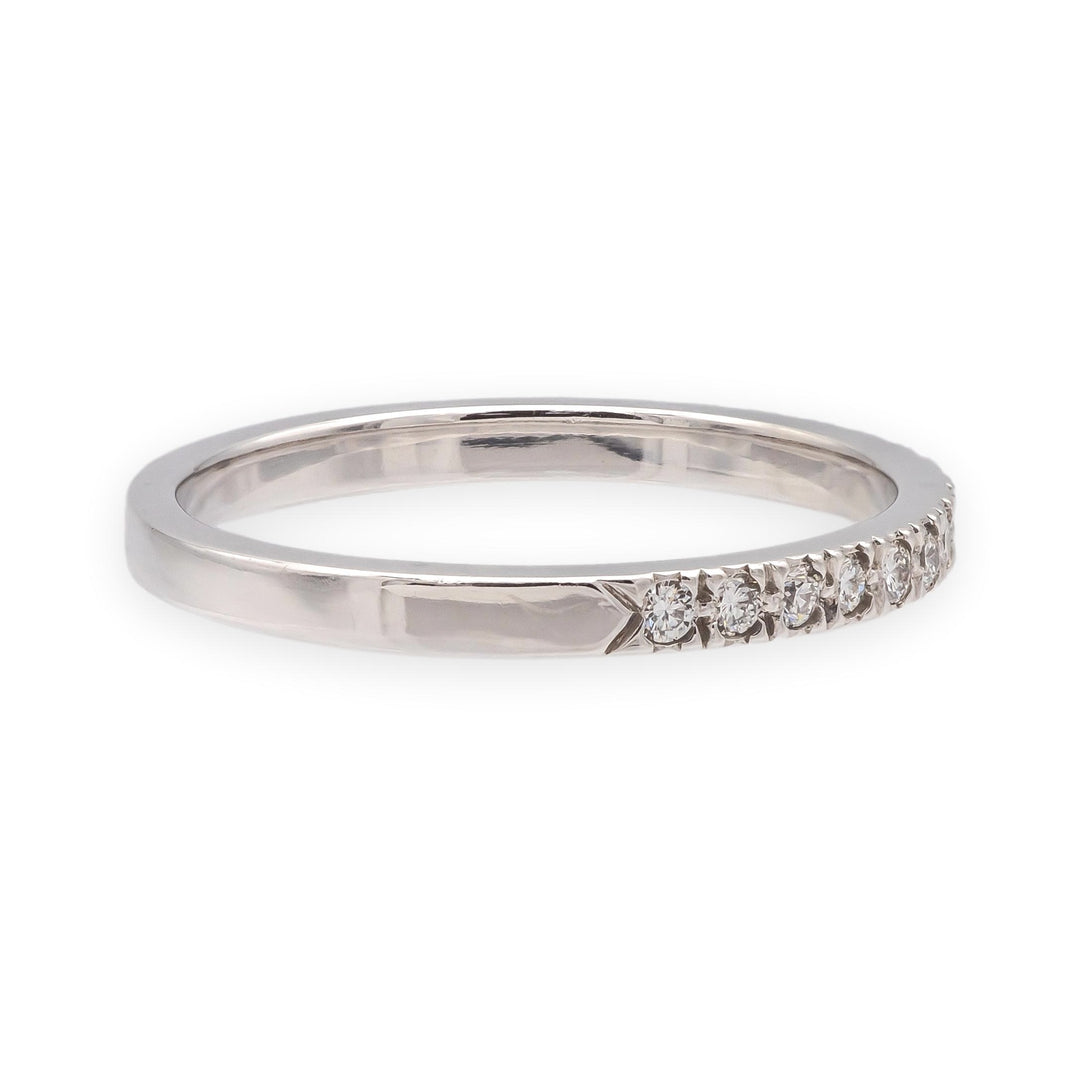 Tiffany & Co. Platinum Novo 2mm 0.18 cts Total Half-Circle Band Ring