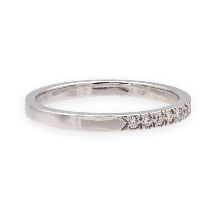 Tiffany & Co. Platinum Novo 2mm 0.18 cts Total Half-Circle Band Ring