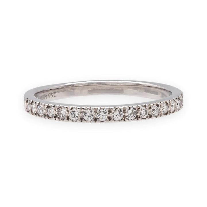 Tiffany & Co. Platinum Novo 2mm 0.18 cts Total Half-Circle Band Ring