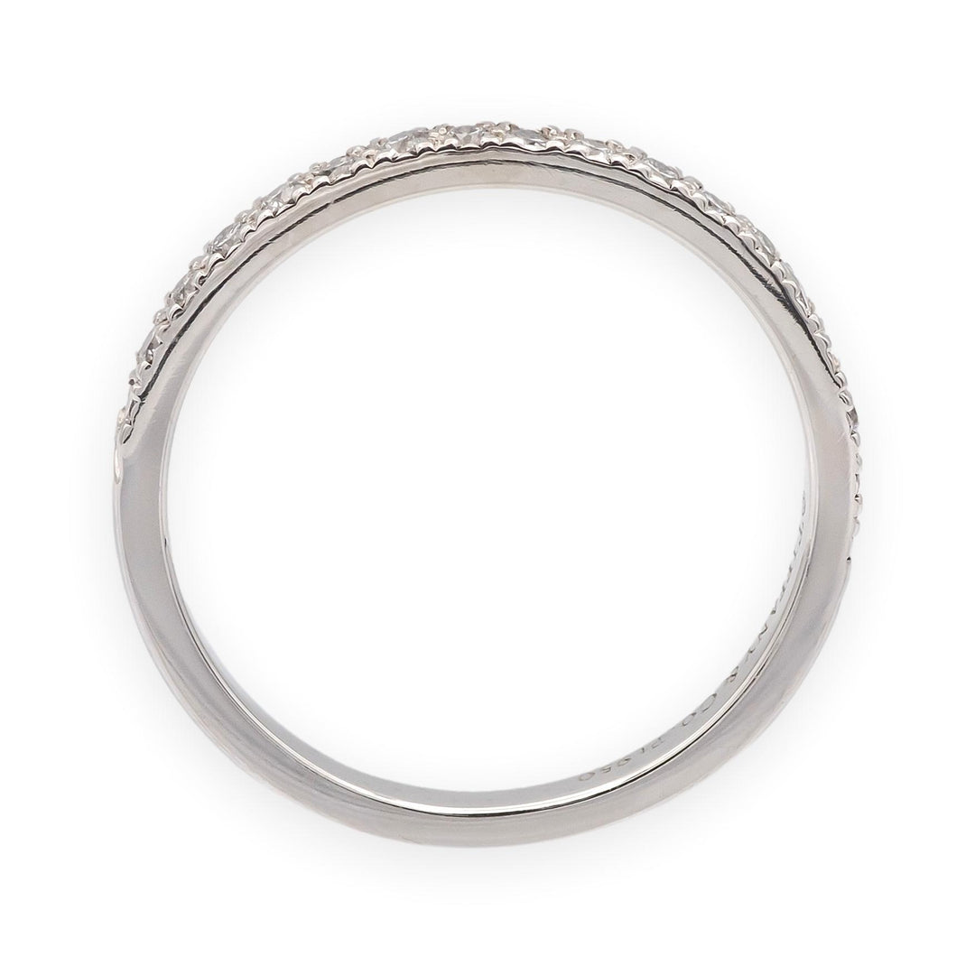 Tiffany & Co. Platinum Novo 2mm 0.18 cts Total Half-Circle Band Ring