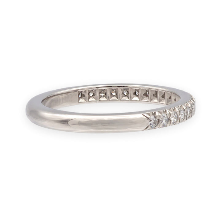Tiffany & Co. Platinum Soleste Half Circle Round Diamond Band Ring w/Recpt
