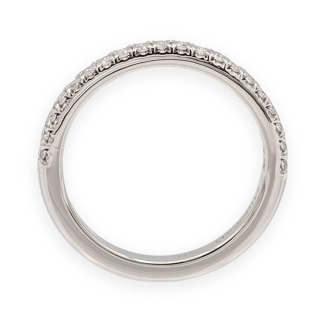 Tiffany & Co. Platinum Soleste Half Circle Round Diamond Band Ring w/Recpt