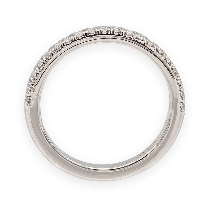 Tiffany & Co. Platinum Soleste Half Circle Round Diamond Band Ring w/Recpt
