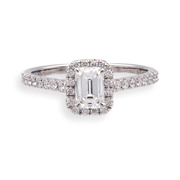 Tiffany & Co. Soleste .45 Ct Center Emerald Cut Diamond Engagement Ring