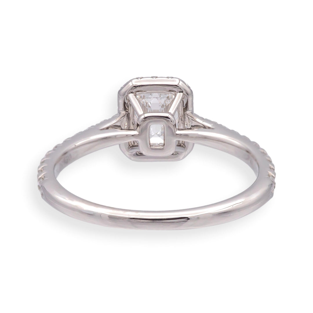Tiffany & Co. Soleste .45 Ct Center Emerald Cut Diamond Engagement Ring