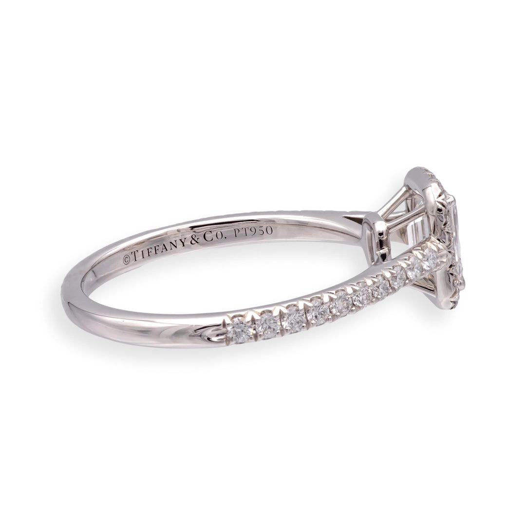 Tiffany & Co. Soleste .45 Ct Center Emerald Cut Diamond Engagement Ring