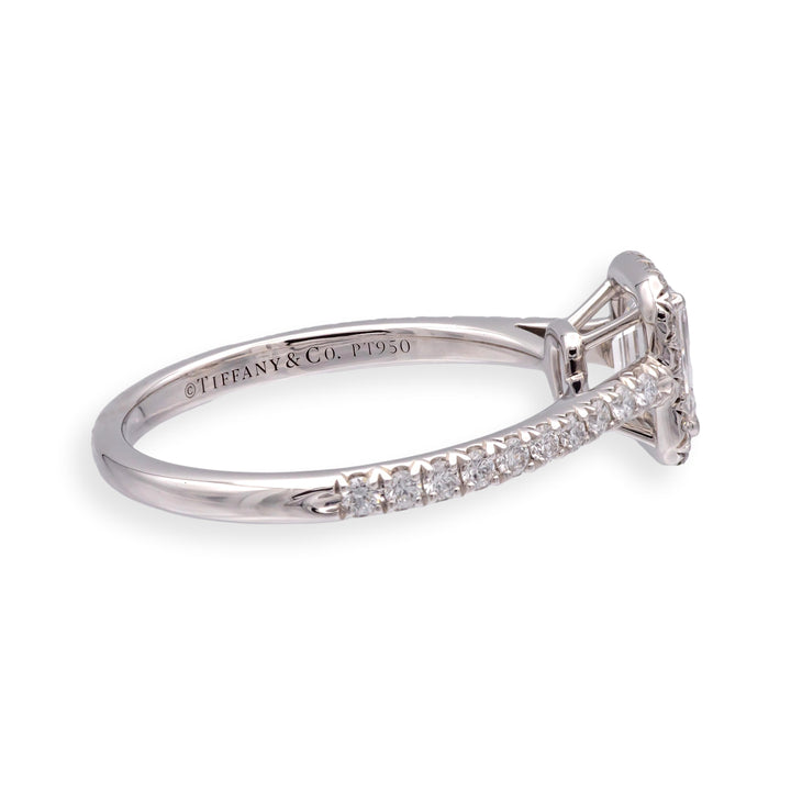 Tiffany & Co. Soleste .45 Ct Center Emerald Cut Diamond Engagement Ring