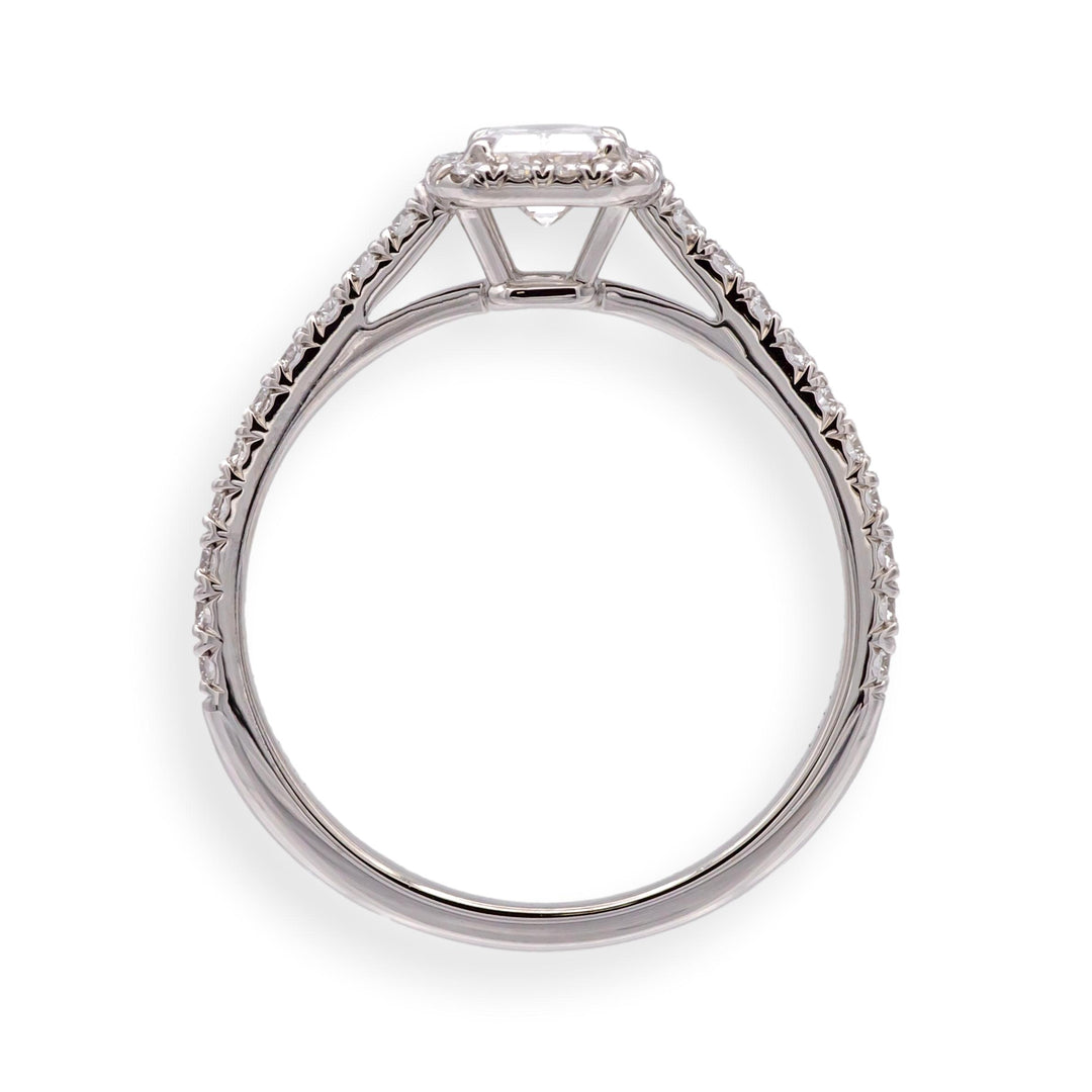 Tiffany & Co. Soleste .45 Ct Center Emerald Cut Diamond Engagement Ring