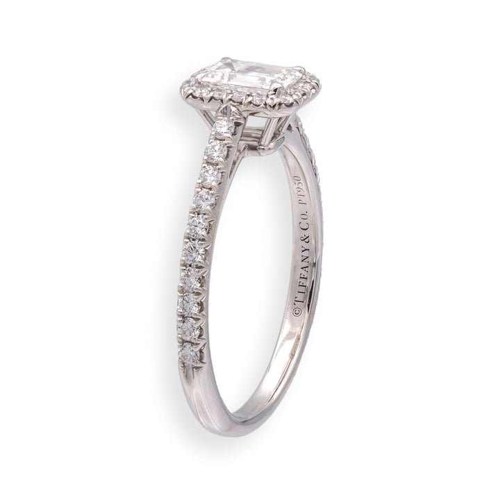 Tiffany & Co. Soleste .45 Ct Center Emerald Cut Diamond Engagement Ring