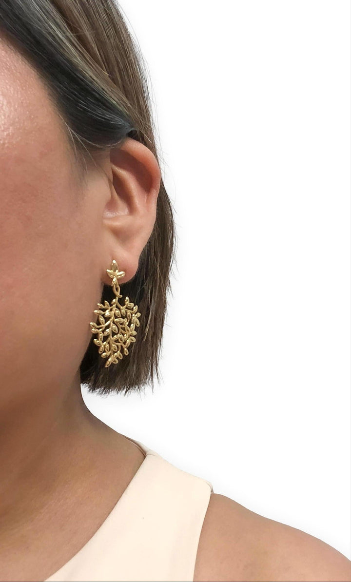 Tiffany & Co. Paloma Picasso 18K Yellow Gold Olive Leaf Large Drop Earrings