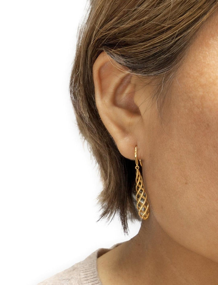 Vintage Tiffany & Co. Paloma Picasso 18K Yellow Gold Venezia Luce Drop Earrings