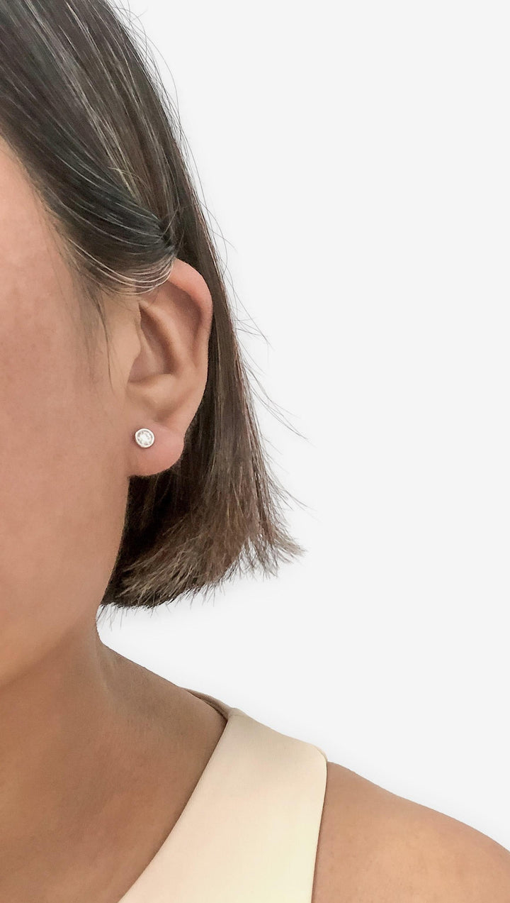 Tiffany & Co. Elsa Peretti Platinum .46ct Diamonds by the Yard Stud Earrings