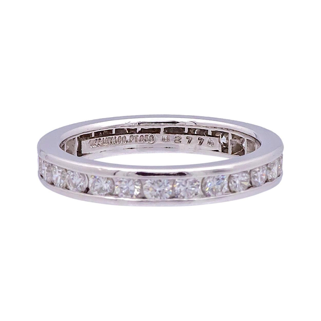 Tiffany & Co Platinum full circle Diamond Eternity Band Ring 3mm .93 Cts Ttl sz 5