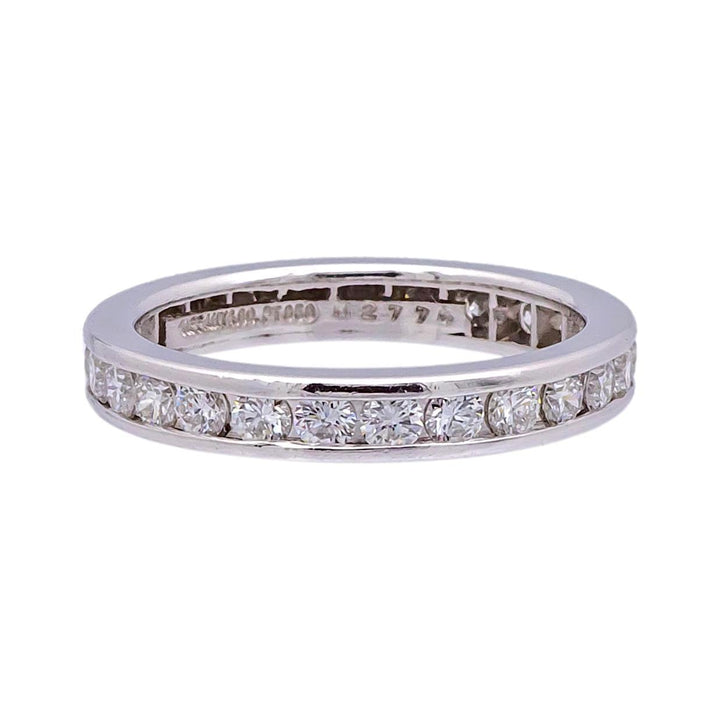 Tiffany & Co Platinum full circle Diamond Eternity Band Ring 3mm .93 Cts Ttl sz 5