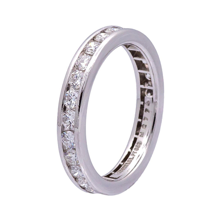 Tiffany & Co Platinum full circle Diamond Eternity Band Ring 3mm .93 Cts Ttl sz 5