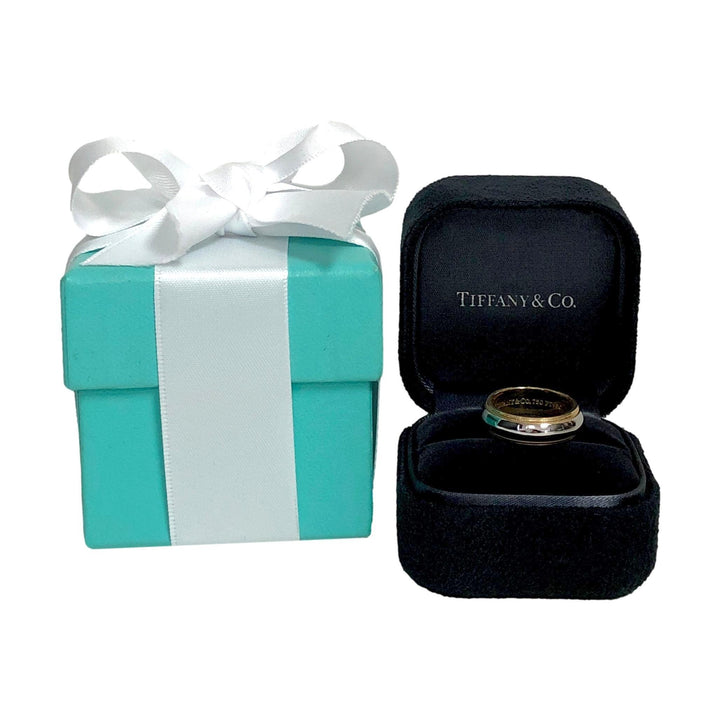 Tiffany & Co. Platinum 18K Together Double Millgrain 6mm Men's Band Ring Size 10