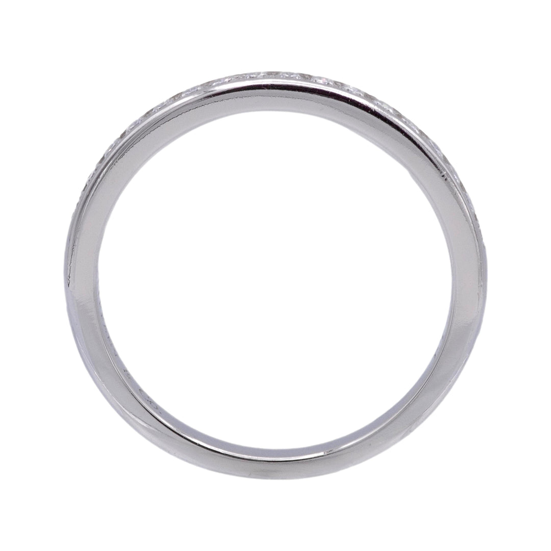 Tiffany & Co Platinum Half Circle Eternity Band Ring .17ct 2 mm Size 6