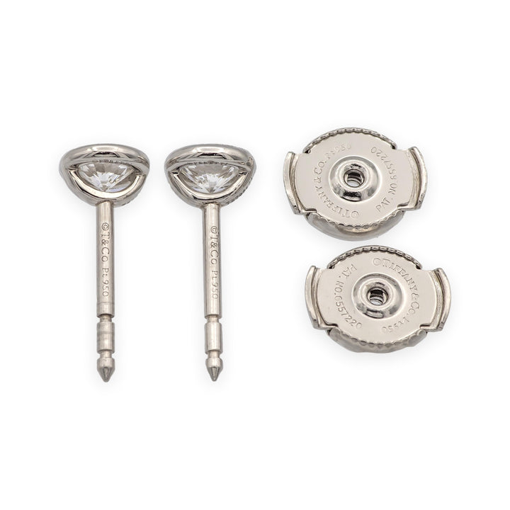 Tiffany & Co. Elsa Peretti Platinum .46ct Diamonds by the Yard Stud Earrings