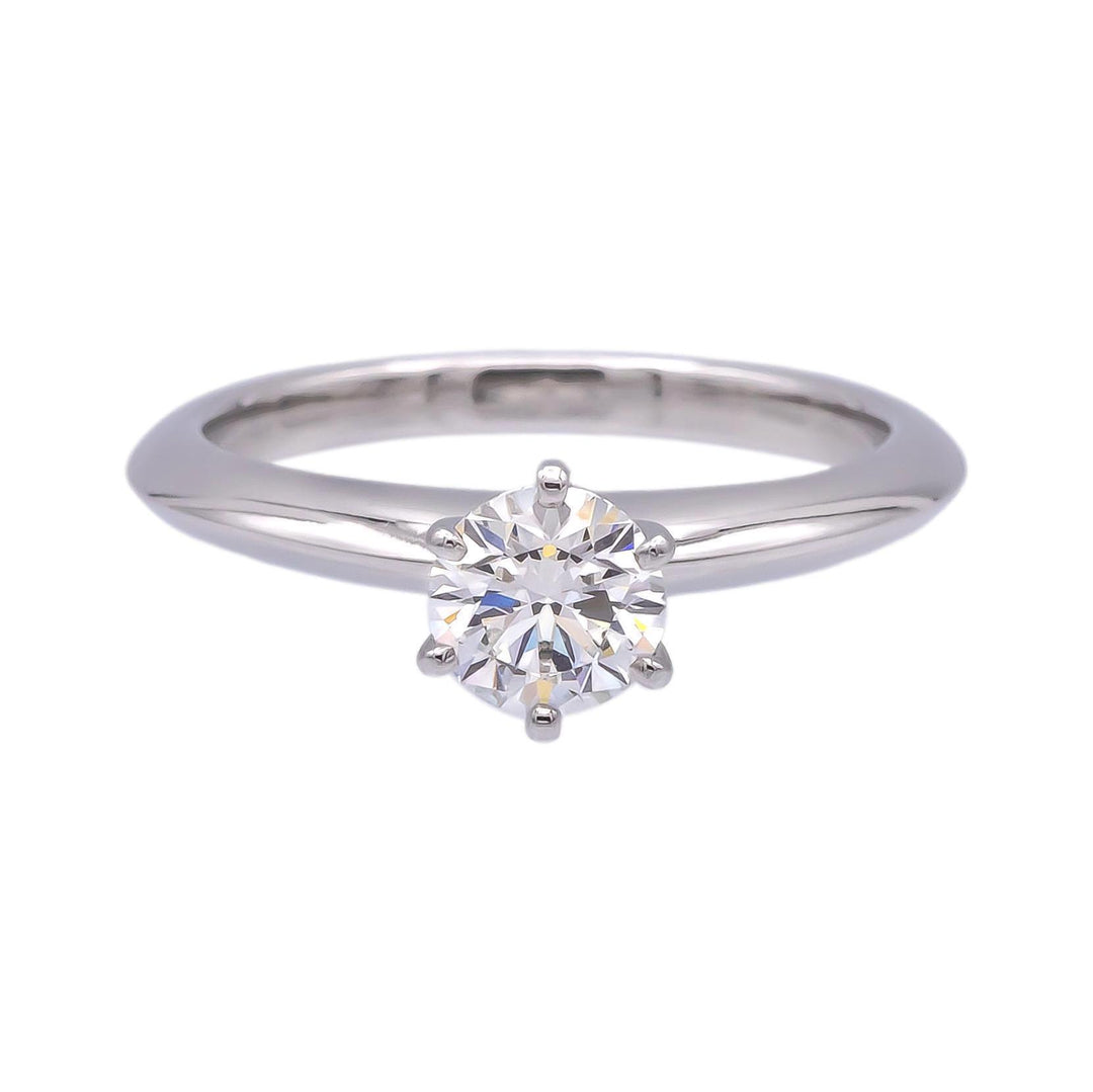 Tiffany & Co. Round Brilliant .53 ct H VS1 Diamond Solitaire Ring in Platinum