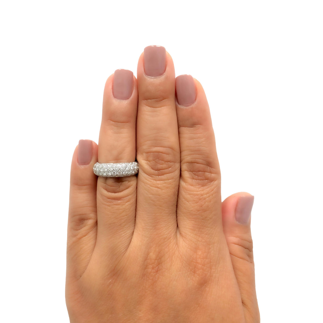 Tiffany Row Etoile Diamond Pave Platinum Band Ring –