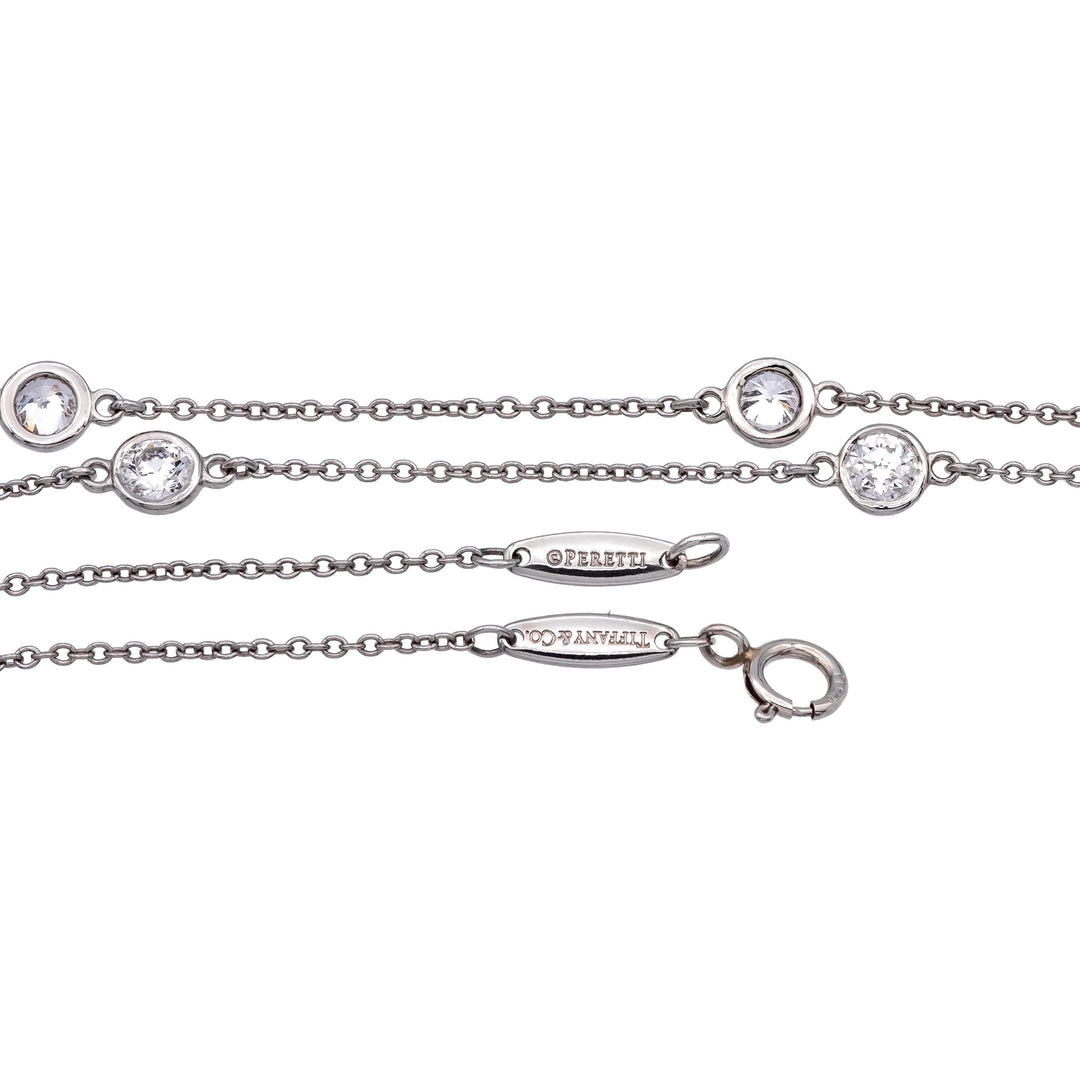 Tiffany & Co. Elsa Peretti Diamonds by the Yard Necklace Platinum 2.70 Cts 30"