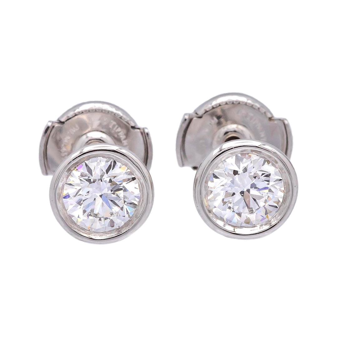 Tiffany & Co Elsa Peretti 1.20 Ct Diamonds by the Yard Platinum Earrings E/VS1-2