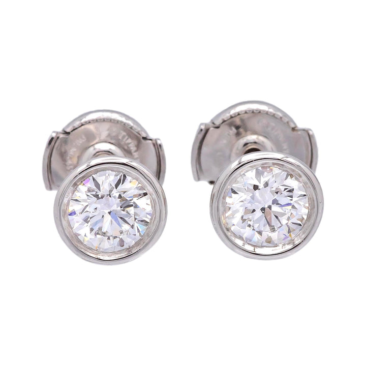 Tiffany & Co Elsa Peretti 1.20 Ct Diamonds by the Yard Platinum Earrings E/VS1-2