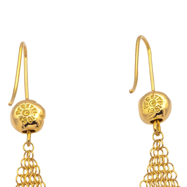 Vintage Tiffany & Co. Elsa Peretti 18K Y Gold Mesh Dangle Drop Earrings (1981)