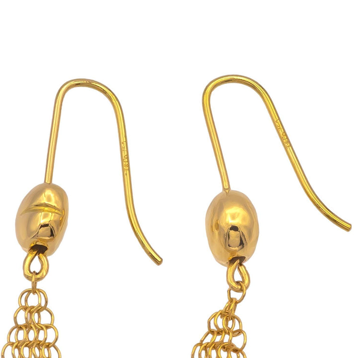 Vintage Tiffany & Co. Elsa Peretti 18K Y Gold Mesh Dangle Drop Earrings (1981)