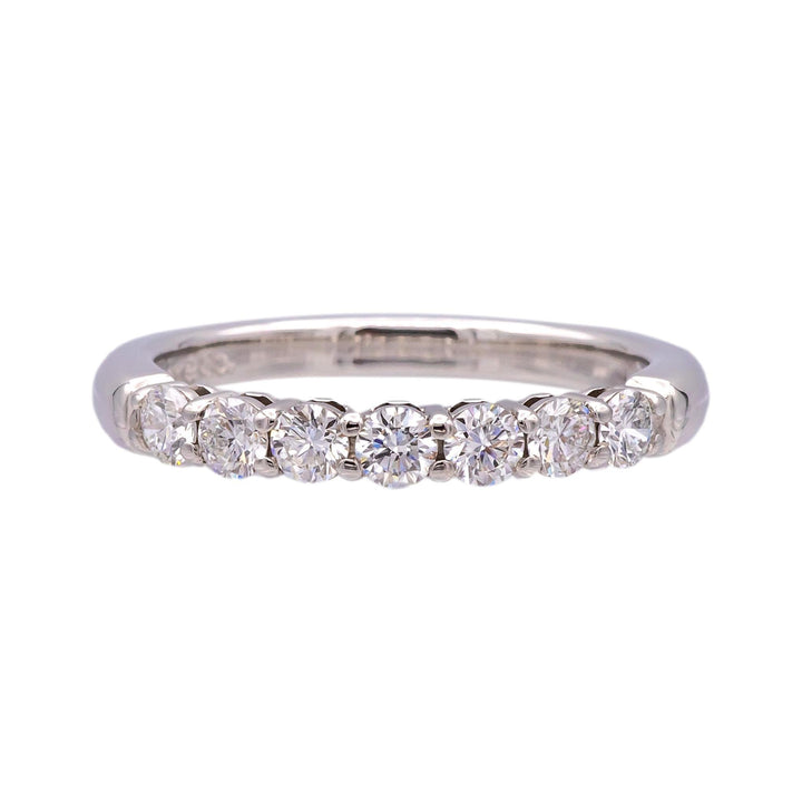 Tiffany & Co. Plat 7 Stone Forever Half Circle Diamond Band Ring .57cts w/ recpt