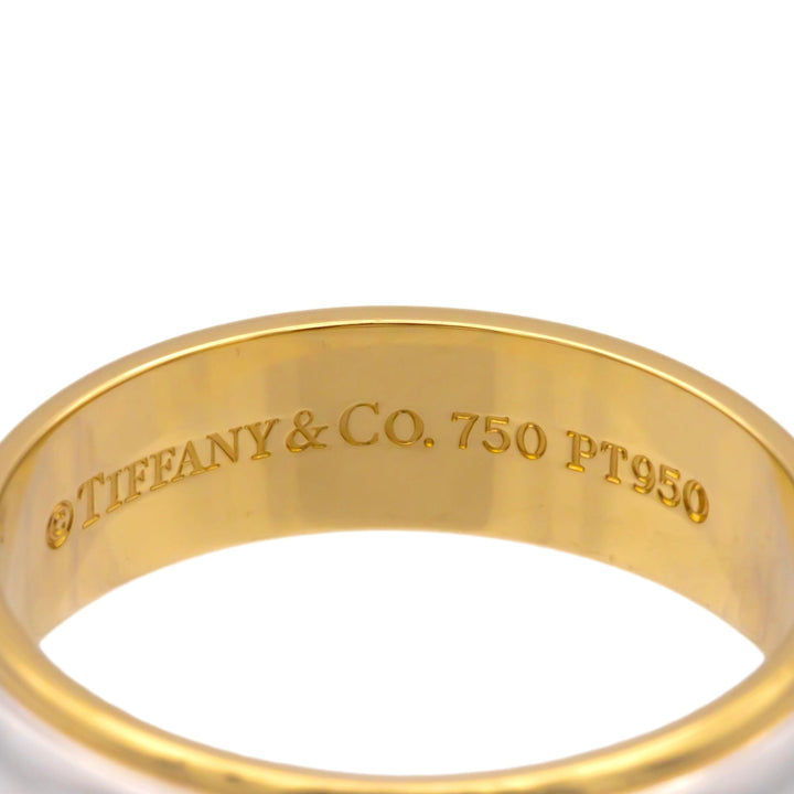 Tiffany & Co. Together Milgrain Band Ring Platinum & 18K Gold, Size 7