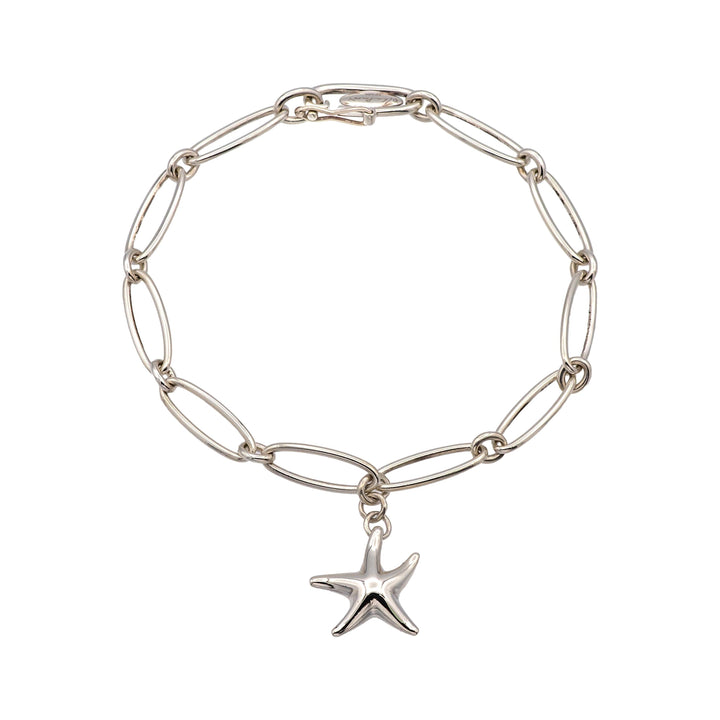 Tiffany & Co. Elsa Peretti Sterling Silver Starfish Charm Bracelet, 7.5"