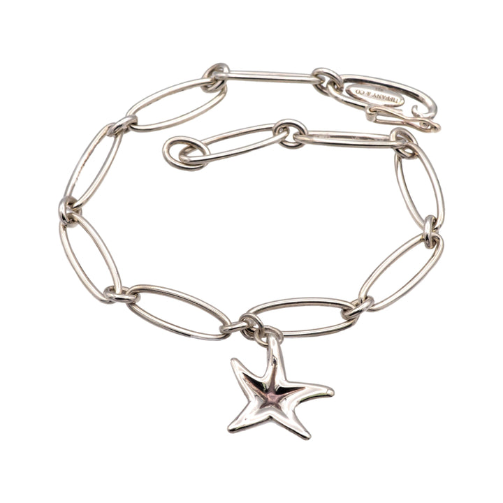 Tiffany & Co. Elsa Peretti Sterling Silver Starfish Charm Bracelet, 7.5"