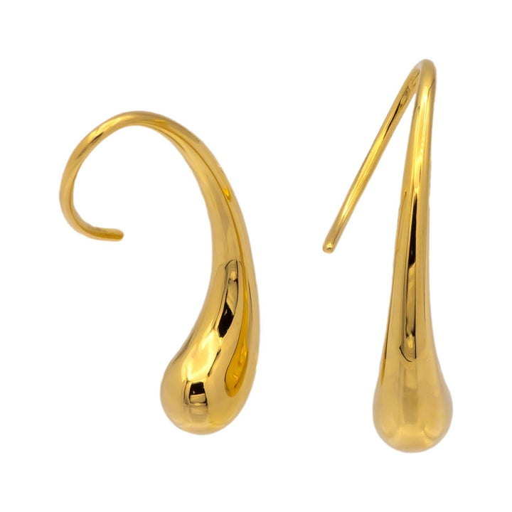 Tiffany & Co. Elsa Peretti 18K Yellow Gold Teardrop Earrings, Spain, Early 2000s