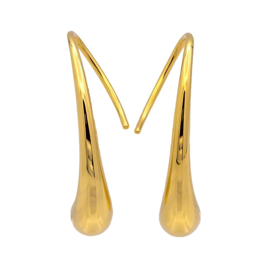 Tiffany & Co. Elsa Peretti 18K Yellow Gold Teardrop Earrings, Spain, Early 2000s