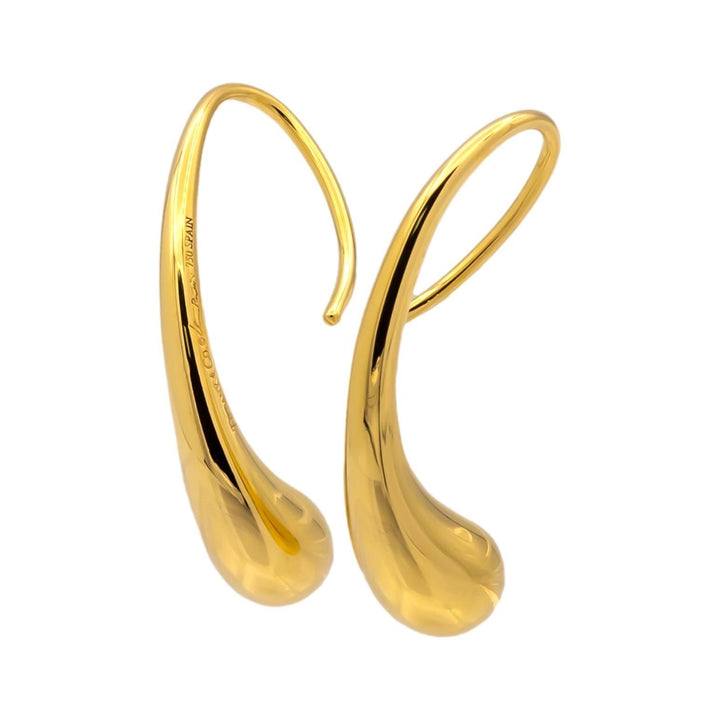 Tiffany & Co. Elsa Peretti 18K Yellow Gold Teardrop Earrings, Spain, Early 2000s