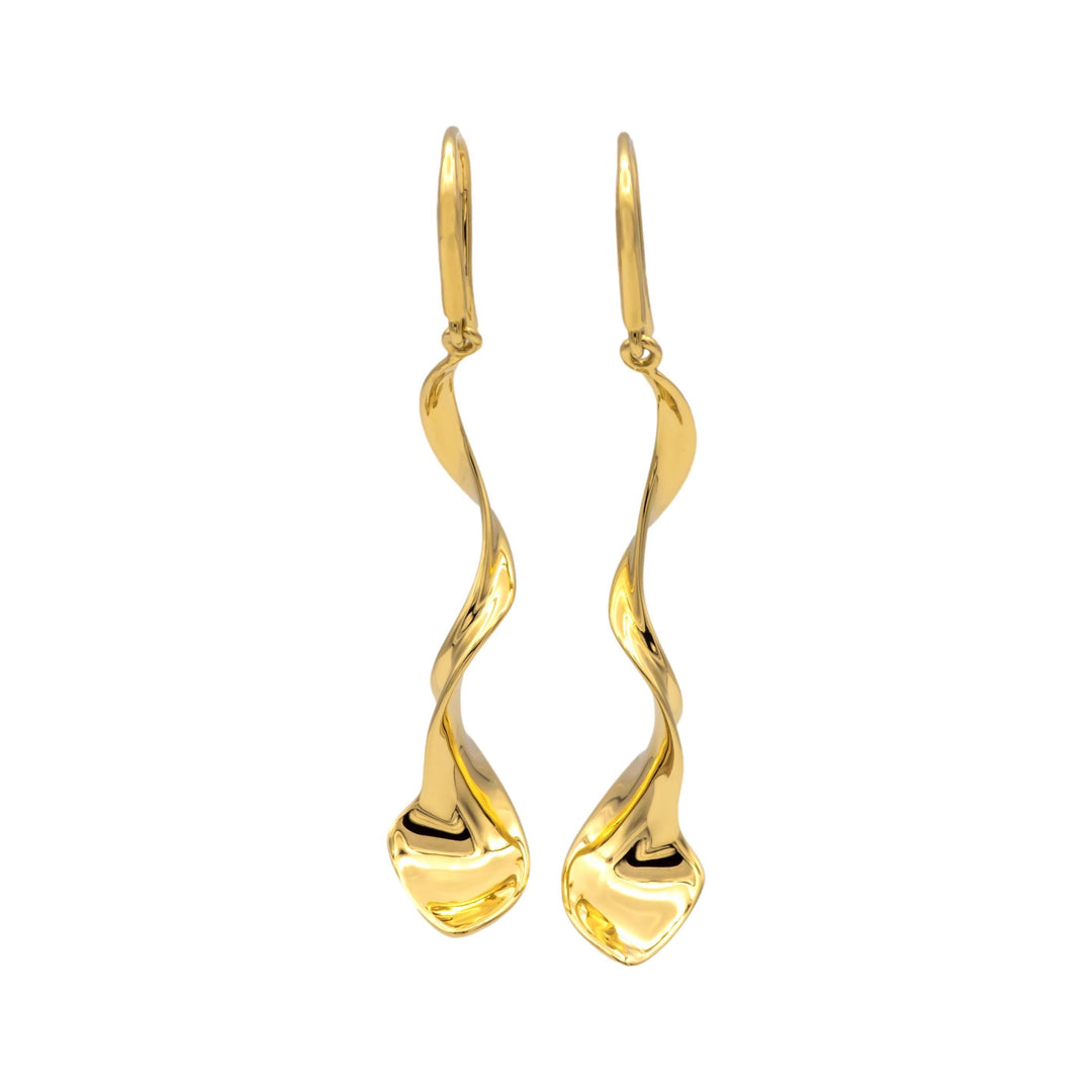 Tiffany & Co. 18K Yellow Gold Frank Gehry Orchid Drop Earrings