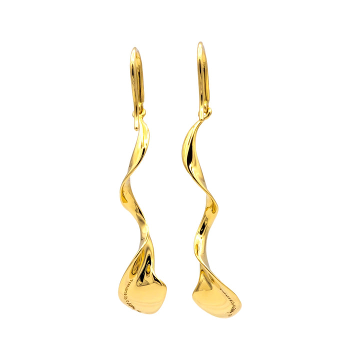 Tiffany & Co. 18K Yellow Gold Frank Gehry Orchid Drop Earrings