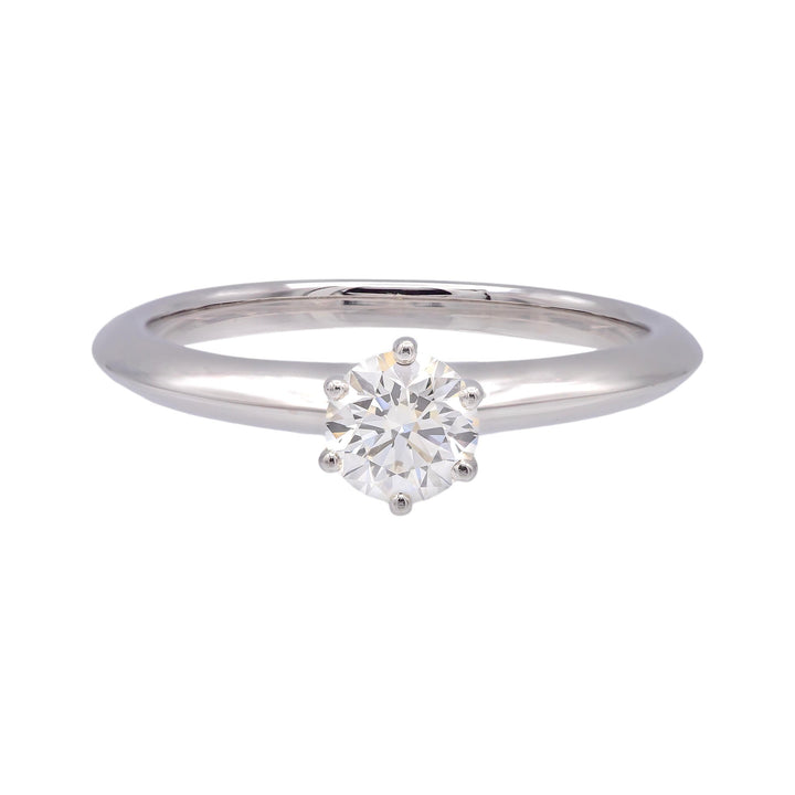 Tiffany & Co. Platinum .43 ct. Solitaire Round Diamond Engagement Ring H VVS2