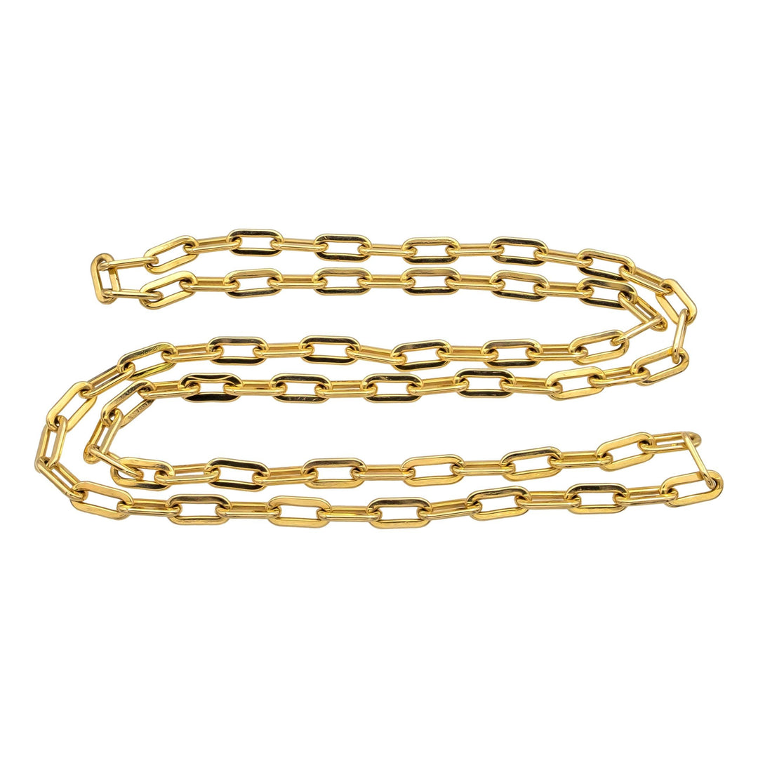 Vintage Tiffany & Co. 14K Yellow Gold Paper Clip Chain Necklace 36" 1960s