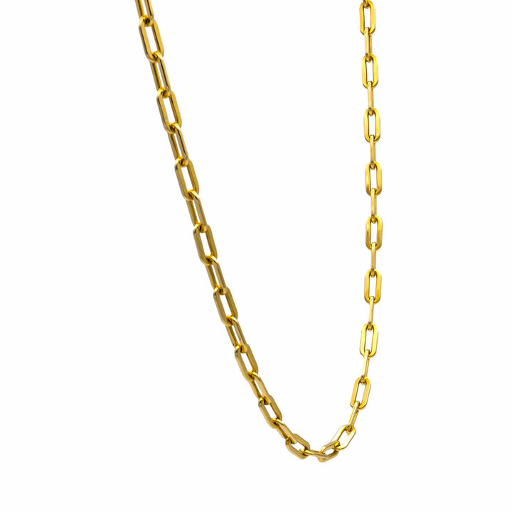 Vintage Tiffany & Co. 14K Yellow Gold Paper Clip Chain Necklace 36" 1960s