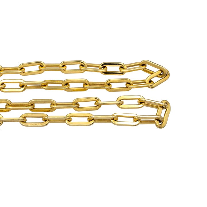 Vintage Tiffany & Co. 14K Yellow Gold Paper Clip Chain Necklace 36" 1960s