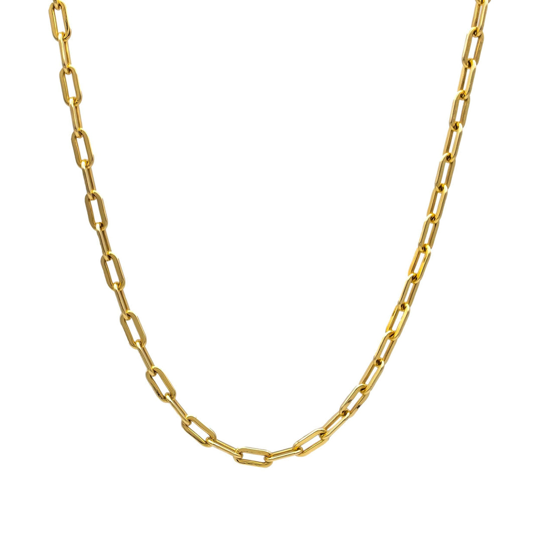 Vintage Tiffany & Co. 14K Yellow Gold Paper Clip Chain Necklace 36" 1960s