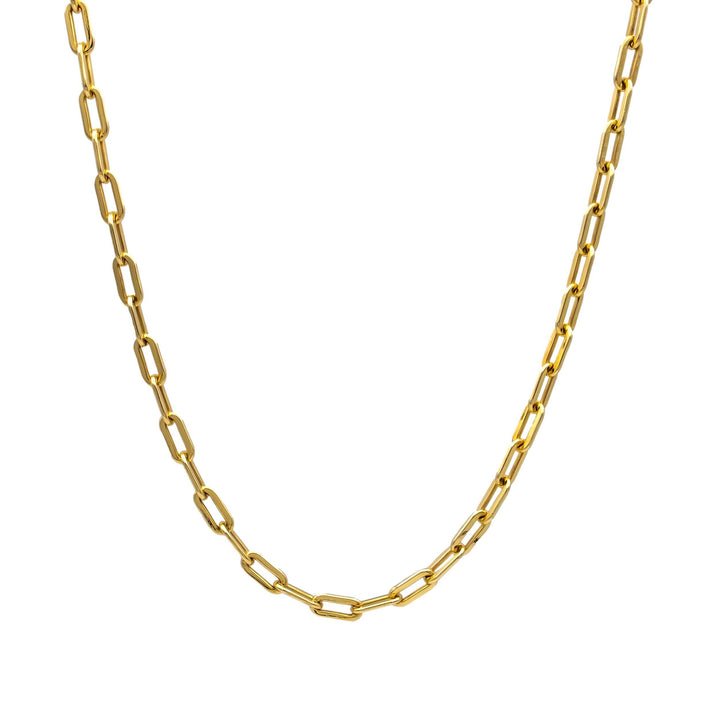 Vintage Tiffany & Co. 14K Yellow Gold Paper Clip Chain Necklace 36" 1960s