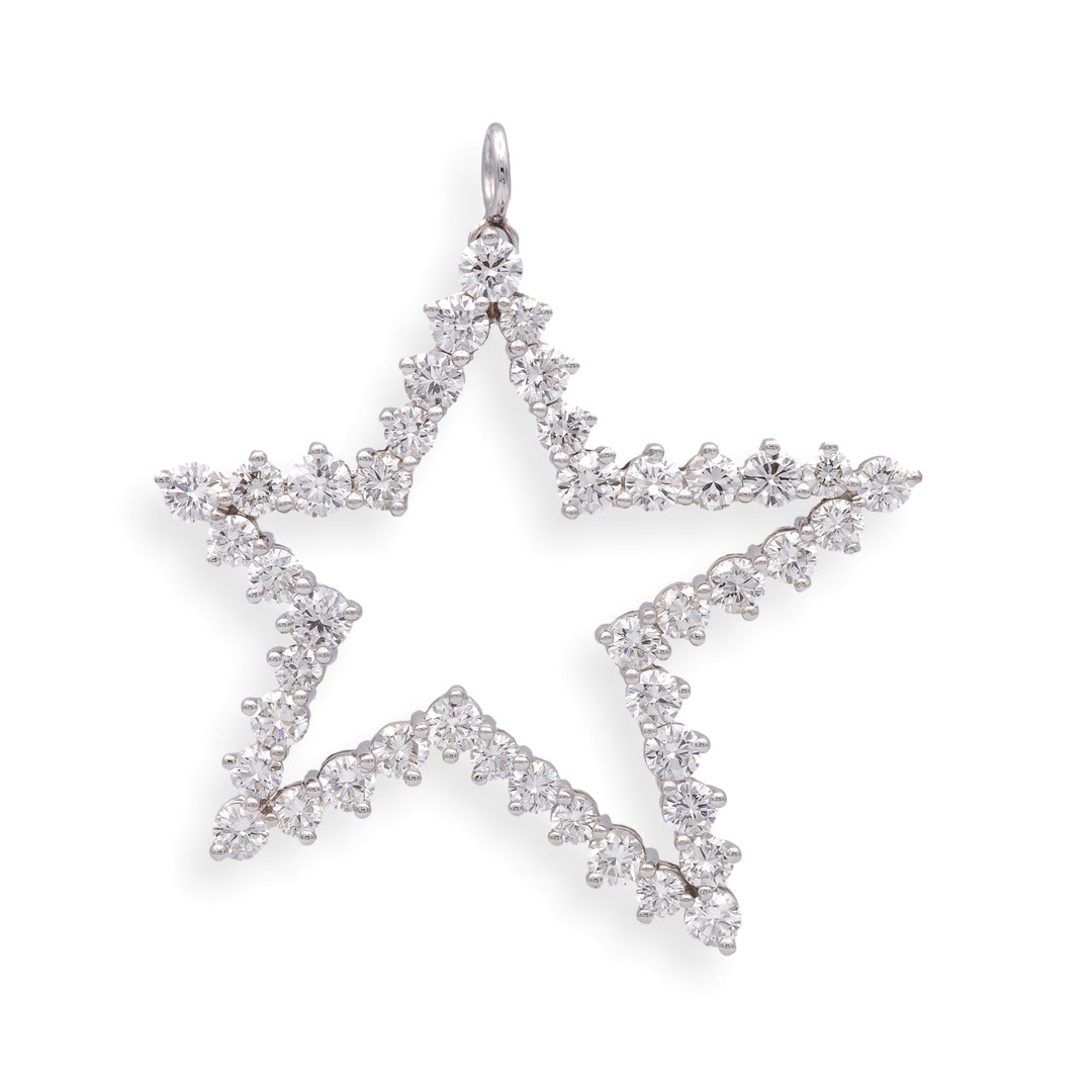 Vintage Tiffany & Co. Platinum Diamond Star Pendant with 3.01 cts, 1979